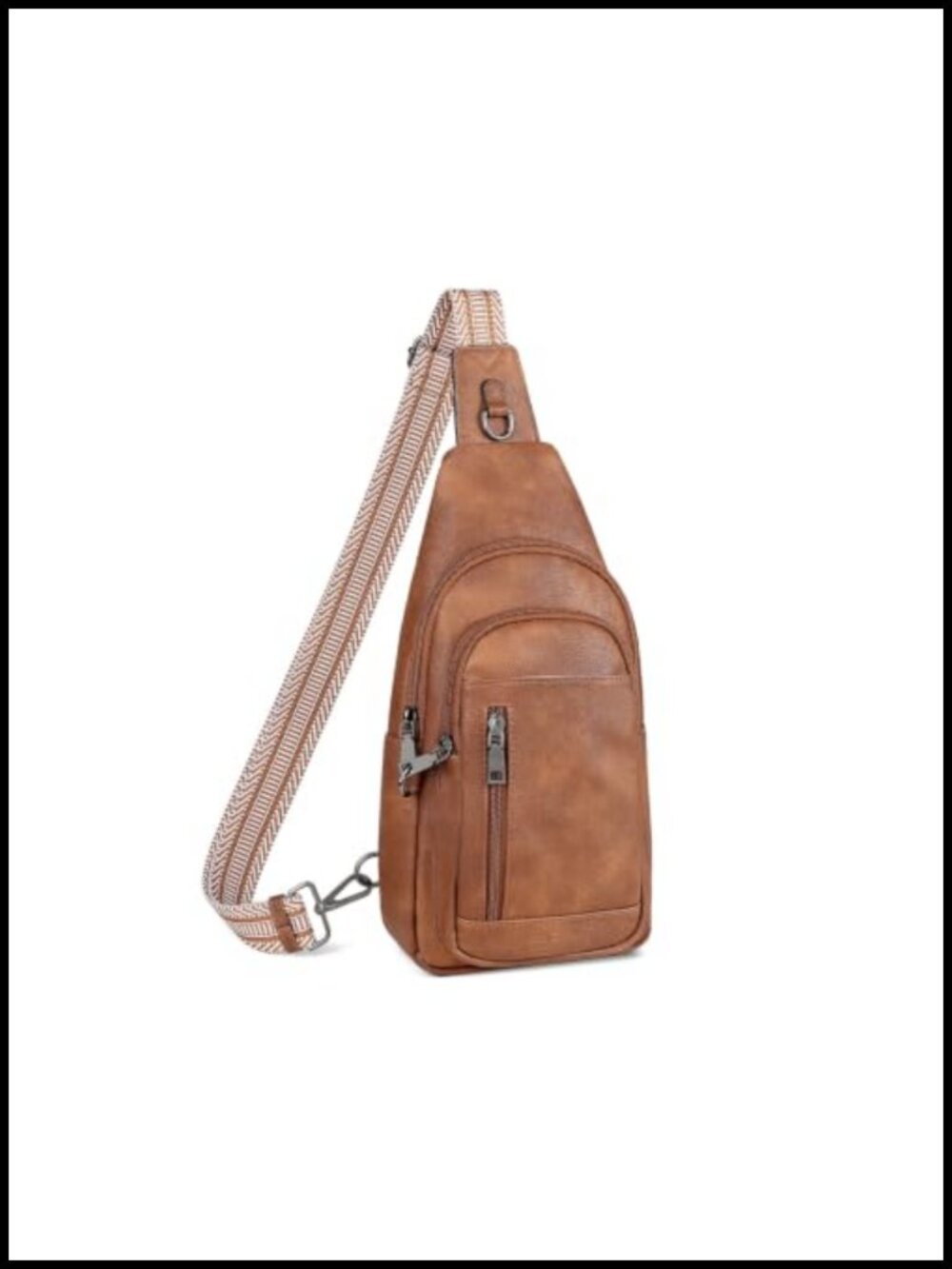 Anti Theft RFID Sling Crossbody Bag PU Leather Travel Purse